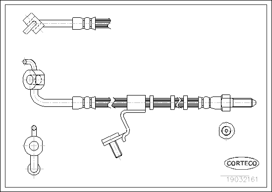 Brake Hose - 19032161 CORTECO