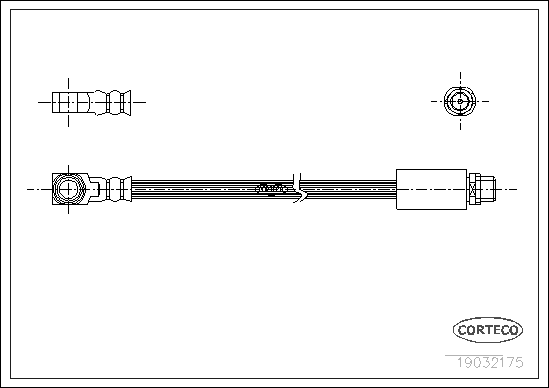 Brake Hose - 19032175 CORTECO
