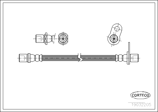 Brake Hose - 19032205 CORTECO