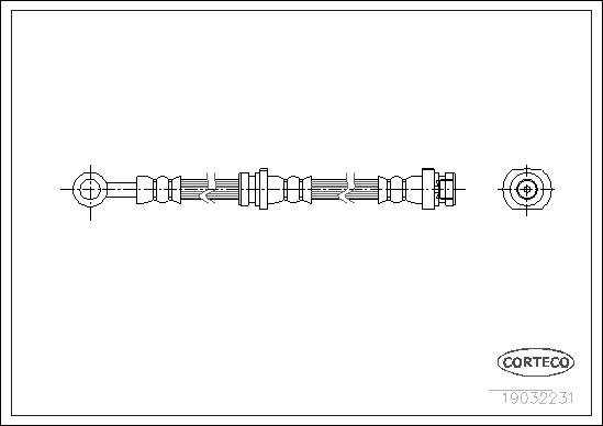 Brake Hose - 19032231 CORTECO