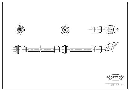 Brake Hose - 19032239 CORTECO