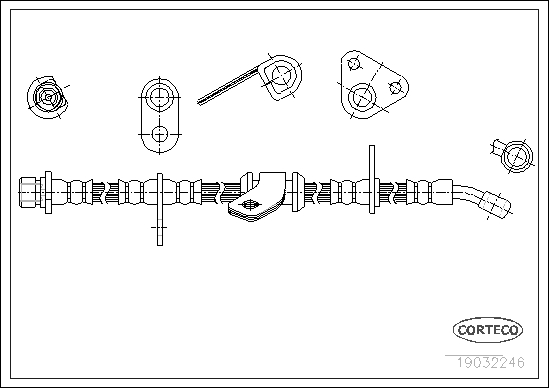 Brake Hose - 19032246 CORTECO