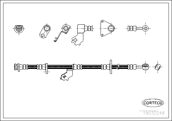 Brake Hose - 19032248 CORTECO