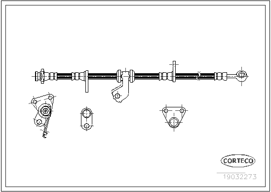 Brake Hose - 19032273 CORTECO