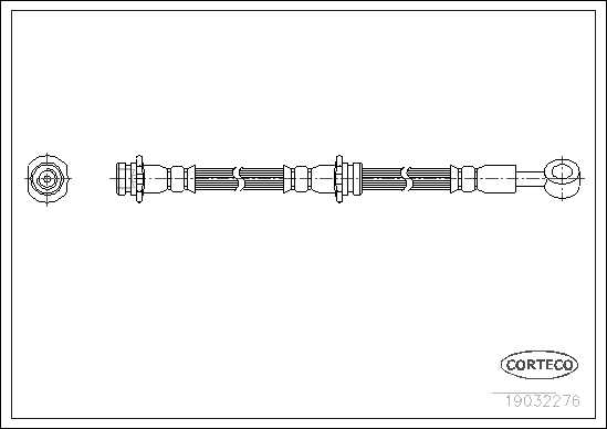 Brake Hose - 19032276 CORTECO