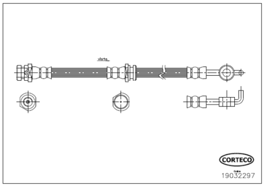 Brake Hose - 19032297 CORTECO