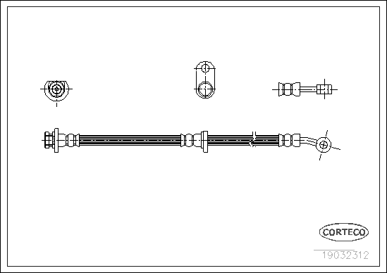 Brake Hose - 19032312 CORTECO