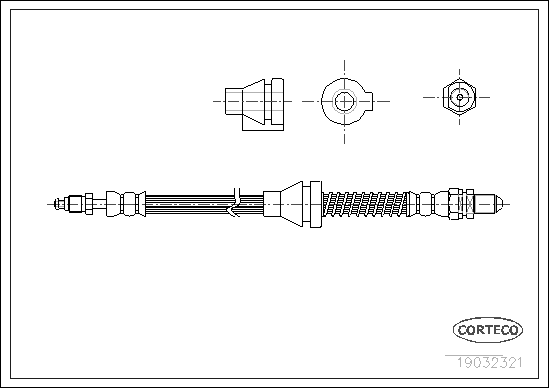 Brake Hose - 19032321 CORTECO