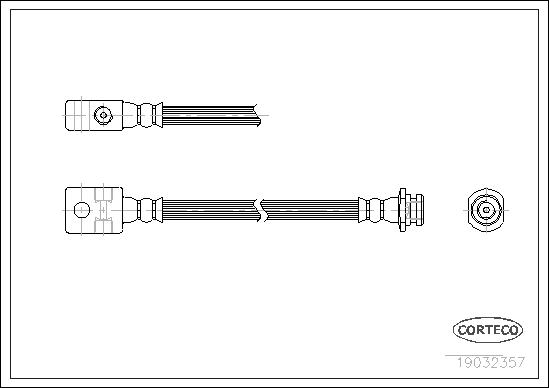 Brake Hose - 19032357 CORTECO