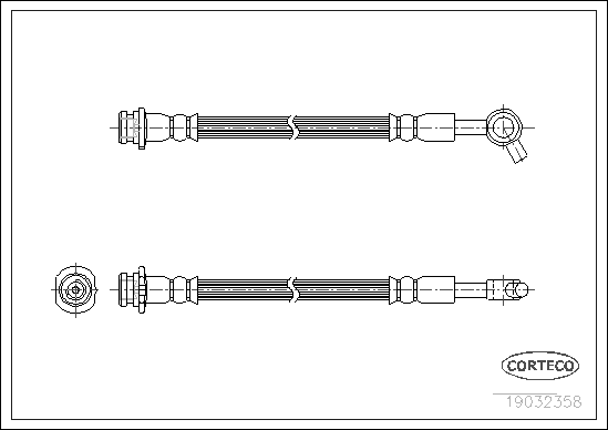 Brake Hose - 19032358 CORTECO