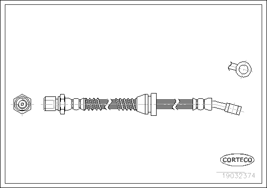 Brake Hose - 19032374 CORTECO