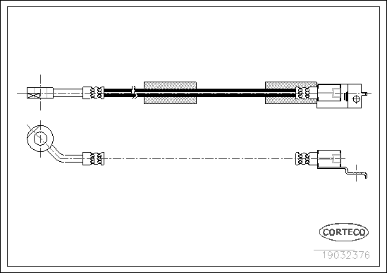 Brake Hose - 19032376 CORTECO