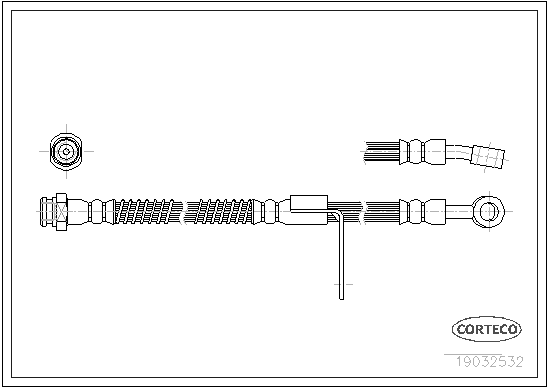 Brake Hose - 19032532 CORTECO