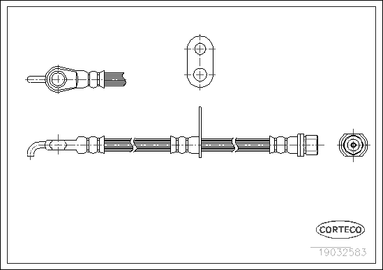 Brake Hose - 19032583 CORTECO
