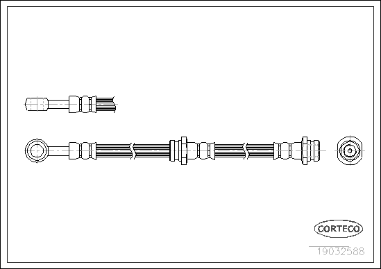 Brake Hose - 19032588 CORTECO
