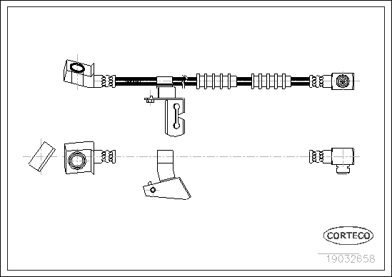 Brake Hose - 19032658 CORTECO