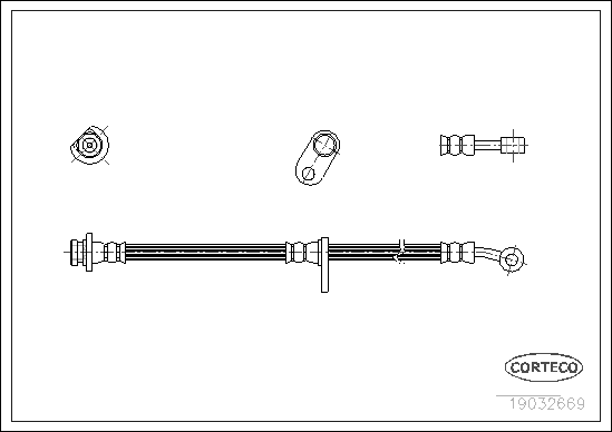 Brake Hose - 19032669 CORTECO