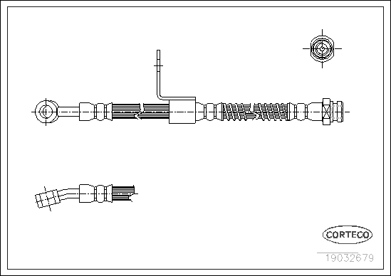 Brake Hose - 19032679 CORTECO