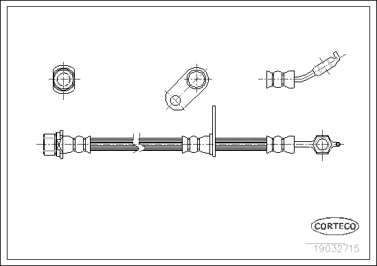 Brake Hose - 19032715 CORTECO