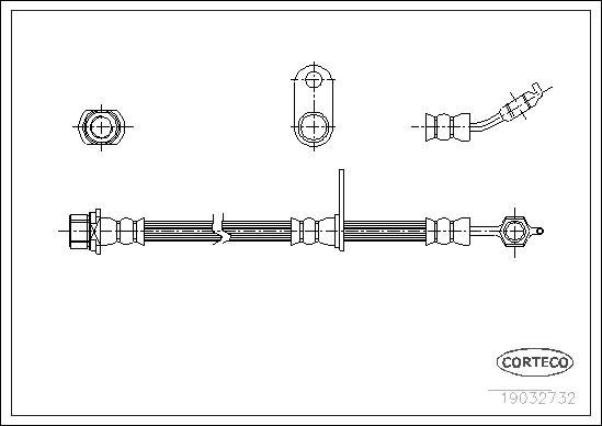 Brake Hose - 19032732 CORTECO