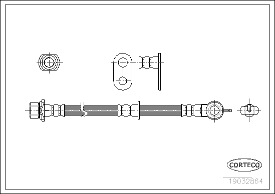 Brake Hose - 19032864 CORTECO