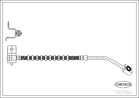 Brake Hose - 19032884 CORTECO