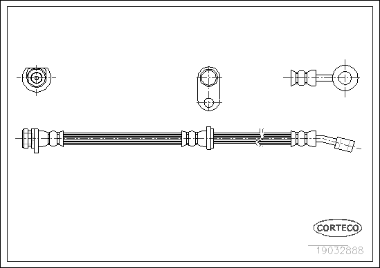 Brake Hose - 19032888 CORTECO