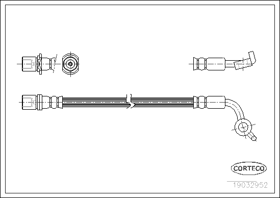 Brake Hose - 19032952 CORTECO