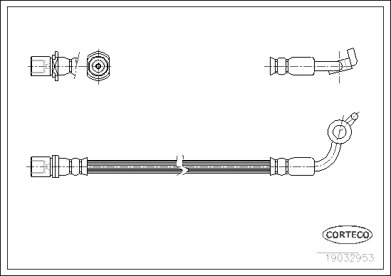 Brake Hose - 19032953 CORTECO