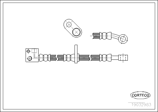 Brake Hose - 19032983 CORTECO
