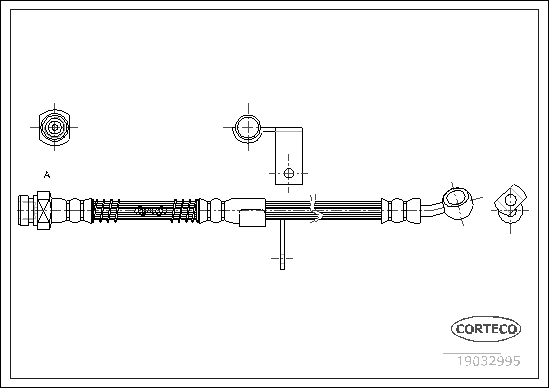 Brake Hose - 19032995 CORTECO