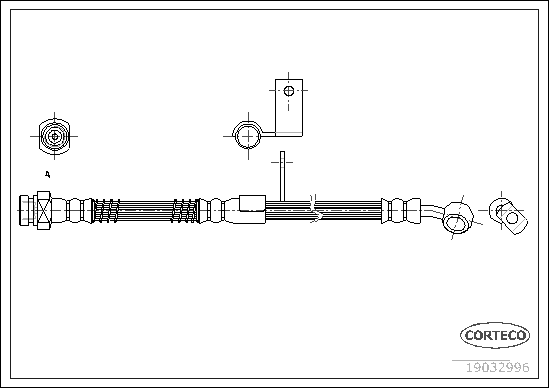 Brake Hose - 19032996 CORTECO