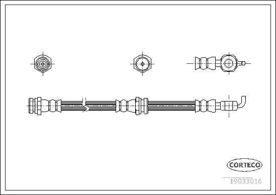 Brake Hose - 19033016 CORTECO