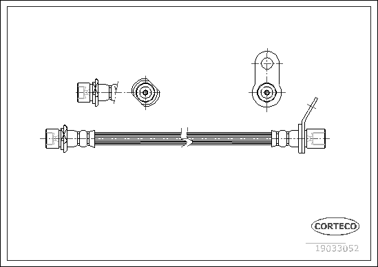 Brake Hose - 19033052 CORTECO