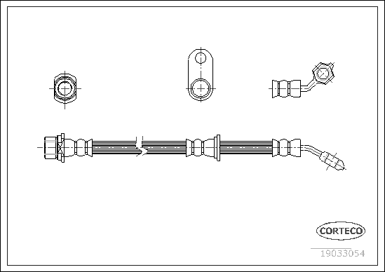 Brake Hose - 19033054 CORTECO