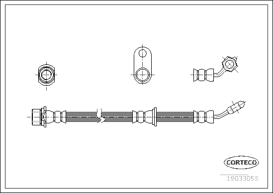 Brake Hose - 19033055 CORTECO