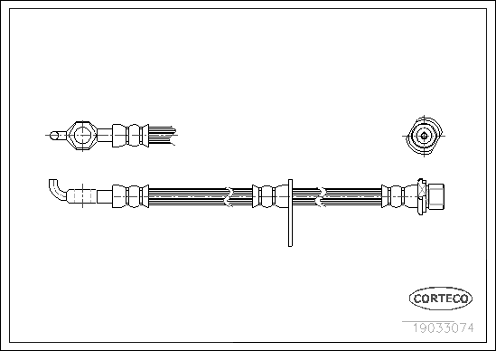 Brake Hose - 19033074 CORTECO