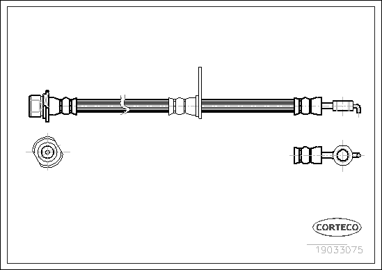 Brake Hose - 19033075 CORTECO