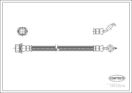 Brake Hose - 19033076 CORTECO