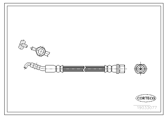 Brake Hose - 19033077 CORTECO