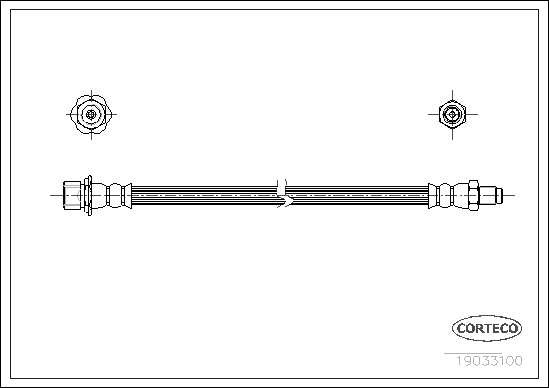 Brake Hose - 19033100 CORTECO