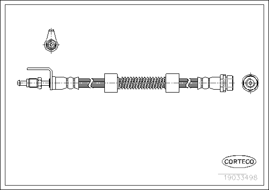 Brake Hose - 19033498 CORTECO