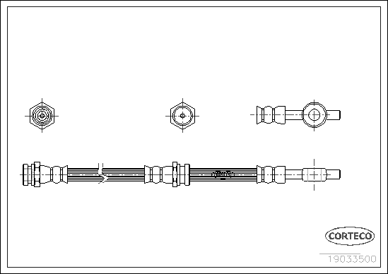 Brake Hose - 19033500 CORTECO