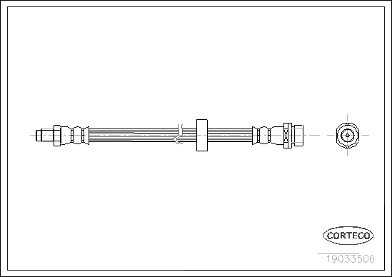 Brake Hose - 19033506 CORTECO