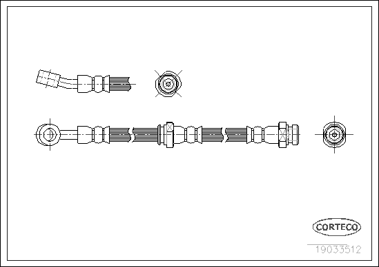 Brake Hose - 19033512 CORTECO