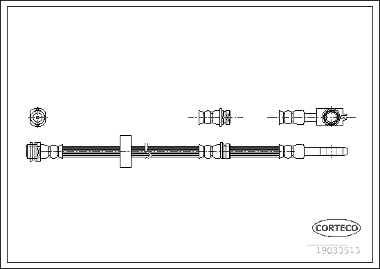 Brake Hose - 19033513 CORTECO