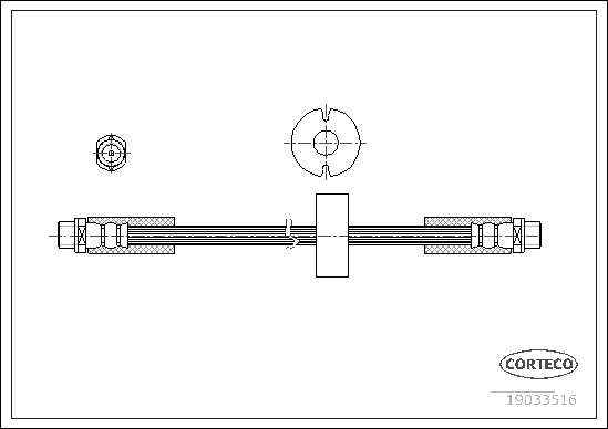 Brake Hose - 19033516 CORTECO
