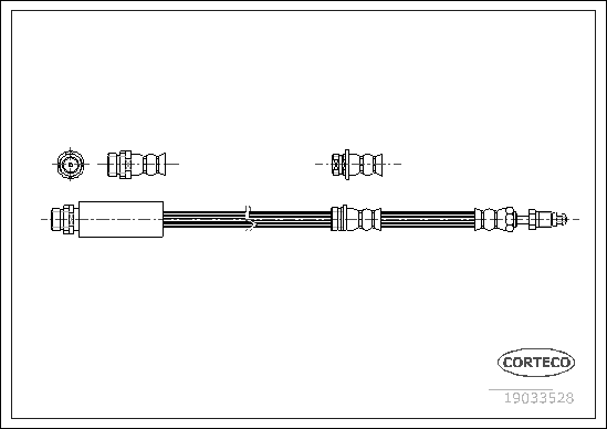Brake Hose - 19033528 CORTECO