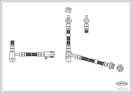 Brake Hose - 19033543 CORTECO