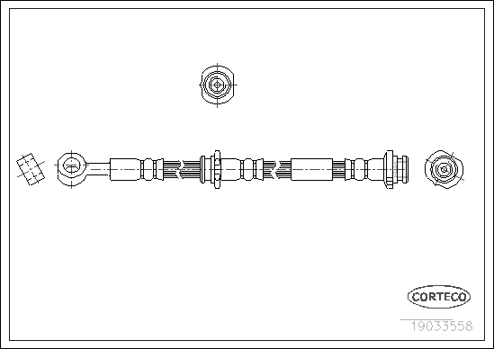 Brake Hose - 19033558 CORTECO